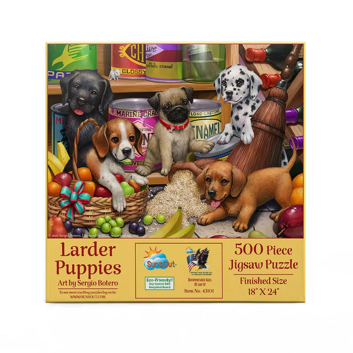 Sunsout Larder Puppies 500 Pc Jigsaw Puzzle 43101