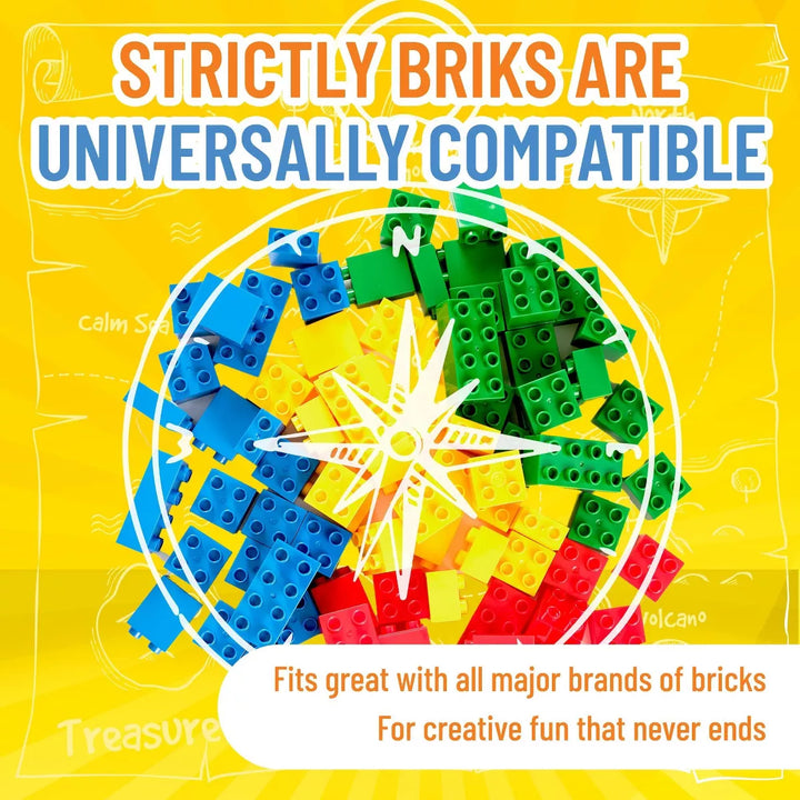 Strictly Briks Best Blocks Big Blocks Set, Large Building Blocks for Ages 3 and Up, Classic Colors, 84 Pieces