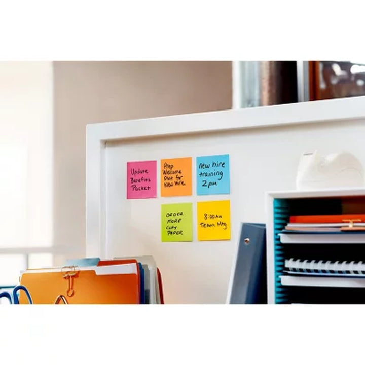 Post-It Super Sticky Notes, 3 In. X 3 In., Energy Boost Collection, 14 Pads/Pack
