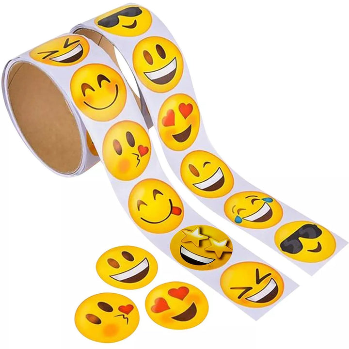 Kicko Emoticon Stickers Roll for Kids - 2 Rolls