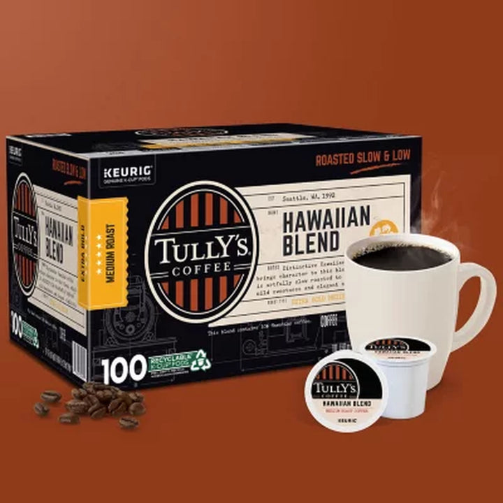 Tully'S Coffee K-Cup Pods, Hawaiian Blend (100 Ct.)