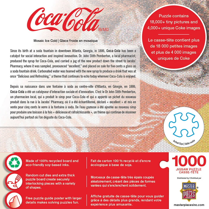 Masterpieces 1000 Piece Puzzle - Coke Photomosaic Big Gulp - 19.25"X26.75"