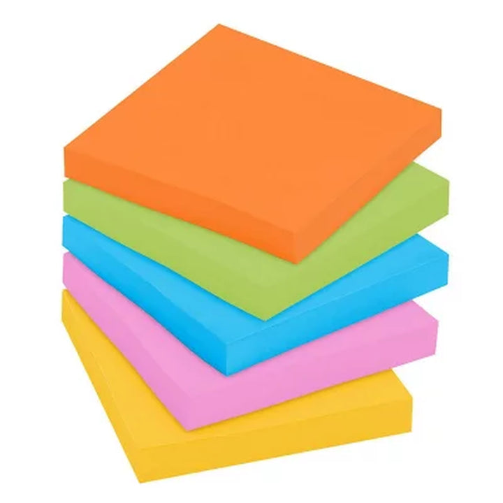 Post-It Super Sticky Notes, 3 In. X 3 In., Energy Boost Collection, 14 Pads/Pack