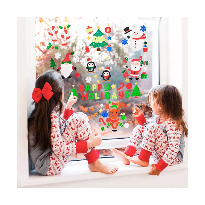 Fun Little Toys 8 PCS Christmas Window Gel Clings