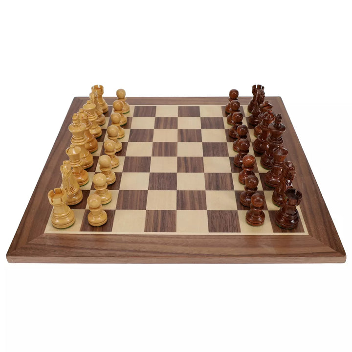 WE Games Weighted Wooden Staunton Chess Set, 11.5 In. Board, 2.5 In. King