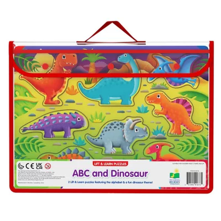 Lift & Learn Puzzles: Abcs and Dinosaurs, 34 Piece