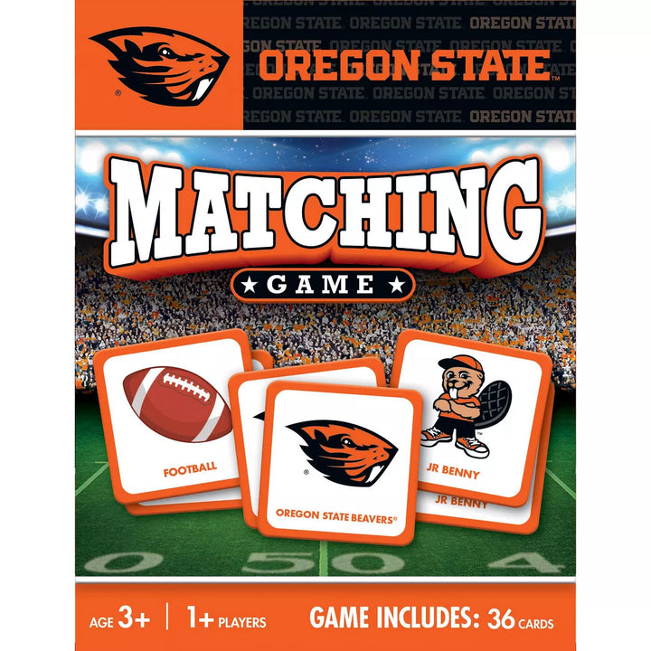 Masterpieces Officially Licensed NCAA Oregon State Beavers Matching Game for Kids and Families.