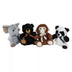 Northlight Pack of 4 Plush Sitting Bear, Elephant, Monkey and Panda Stuffed Animal Figures 9"