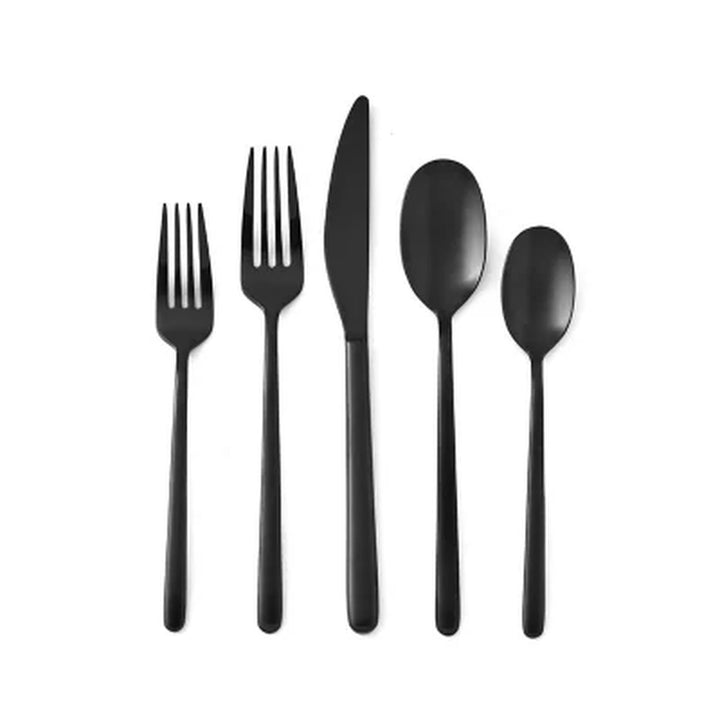 Member'S Mark Premium 18/10 Stainless Steel 20 Piece Modern Flatware Set (Assorted Finishes)