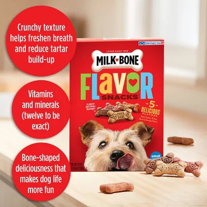 Milk-Bone Flavor Snacks Small Crunchy Dog Biscuits, 128 Oz.