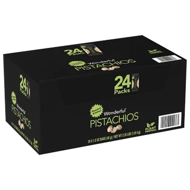Wonderful Pistachios, Roasted and Salted 1.5 Oz., 24 Ct.