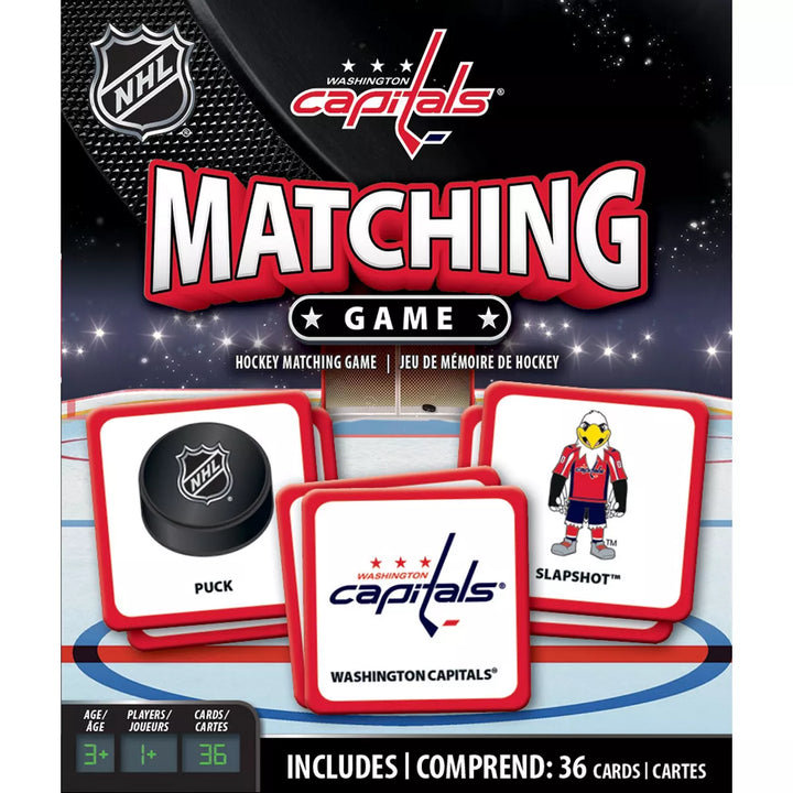 Masterpieces Officially Licensed NHL Washington Capitals Matching Game for Kids and Families.