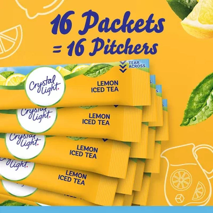 Crystal Light Lemon Iced Tea Naturally Flavored Powdered Drink Mix 16 Ct.