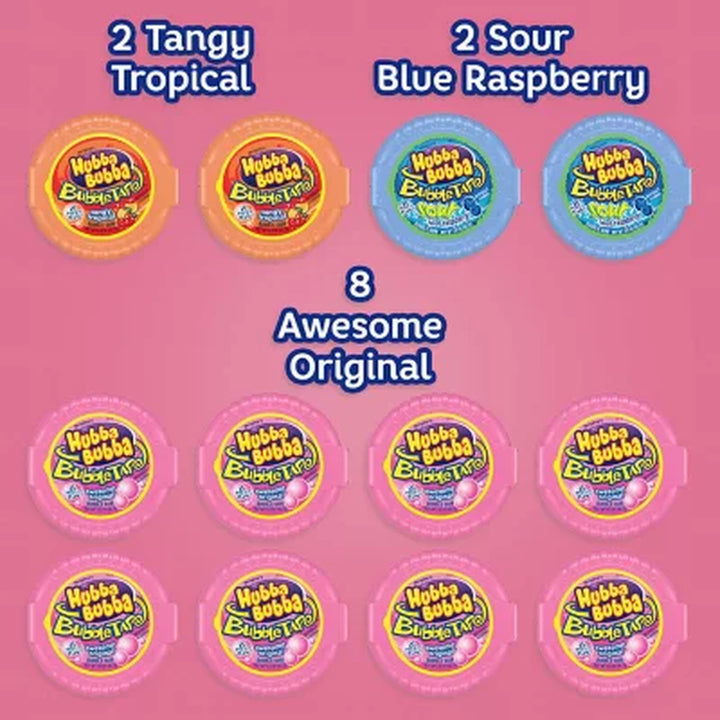 Hubba Bubba Bubble Tape Gum, 2 Oz., 12 Pk.