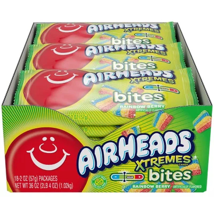 Airheads Xtremes Bites Rainbow Berry, 2 Oz., 18 Pk.