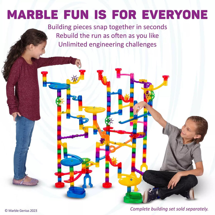 Marble Genius Stable Bases 4-Piece Add-On Set: Take Your Marble Run to the Next Level, Keep Your Marble Run Steady