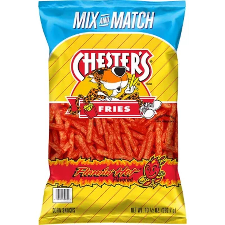 Chester'S Fries Flamin' Hot Corn & Potato Snacks, 13.5 Oz.