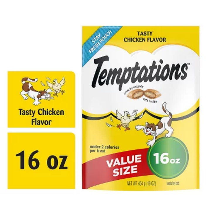 Temptations Cat Treats Stay Fresh Pouches, Flavor Variety Pack 3 Ct.