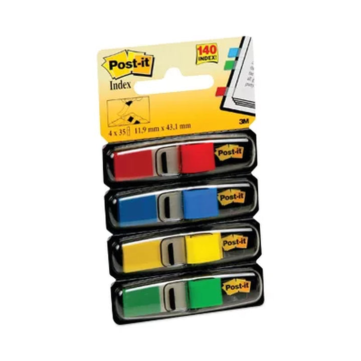 Post-It Flags - Small Page Flags in Dispensers, Four Colors, 35/Color - 4 Dispensers/Pack