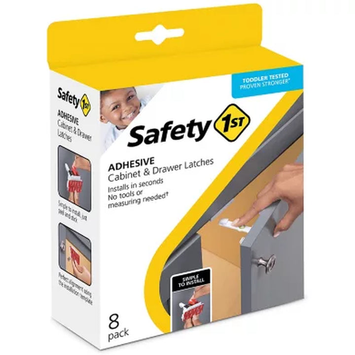 Safety 1St Adhesive Cabinet and Drawer Latches 8 Pk.