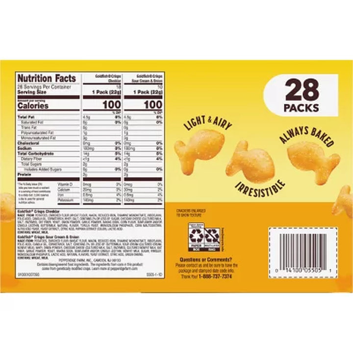 Pepperidge Farm Goldfish Crisps Variety Pack 0.8 Oz., 28 Pk.