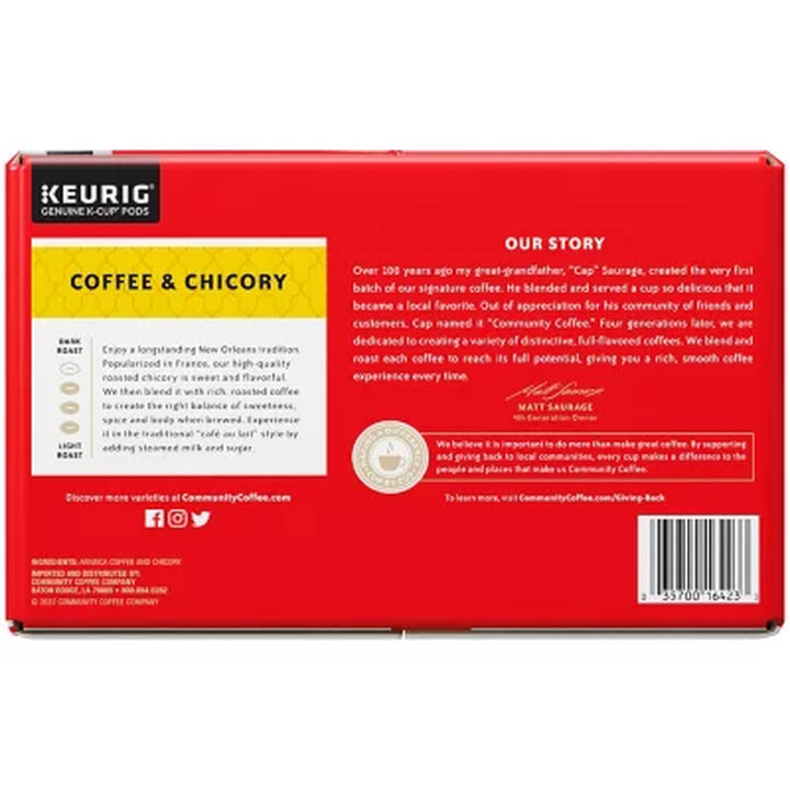 Community Coffee Coffee and Chicory Medium-Dark Roast Single Serve (72 Ct.)
