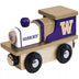 Masterpieces Officially Licensed NCAA Washington Huskies Wooden Toy Train Engine for Kids.