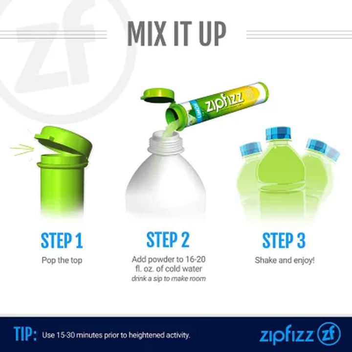 Zipfizz Energy Drink Mix, Limon 20 Ct.