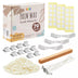 Bright Creations 79 Piece Palm Wax Candle Making Kit with Iron Stands, Wood and Cotton Wicks, Centering Bars, Adhesive Stickers (2.5 Lbs)