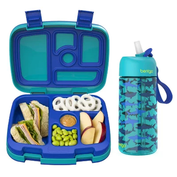 Bentgo Kids Prints Lunch Box & Water Bottle Set (Assorted Colors)