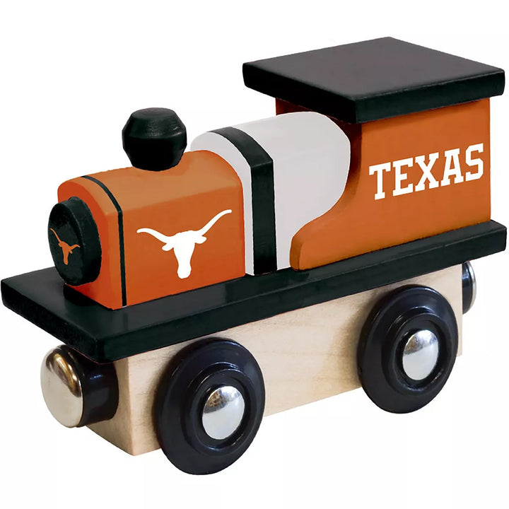 Masterpieces Officially Licensed NCAA Texas Longhorns Wooden Toy Train Engine for Kids.