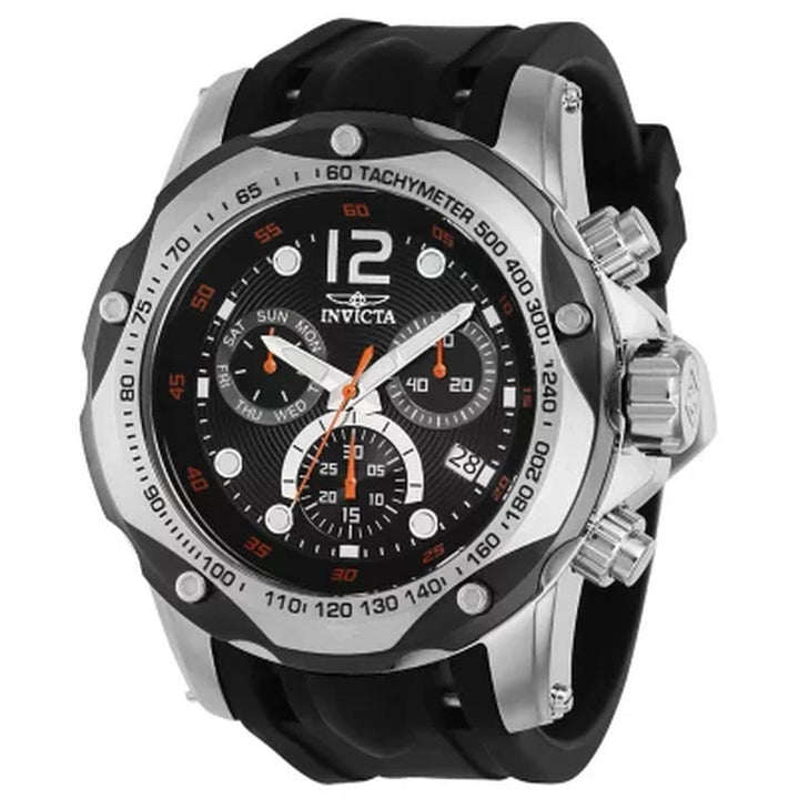 Invicta Men'S Speedway Quartz 51Mm Black, Black Dial