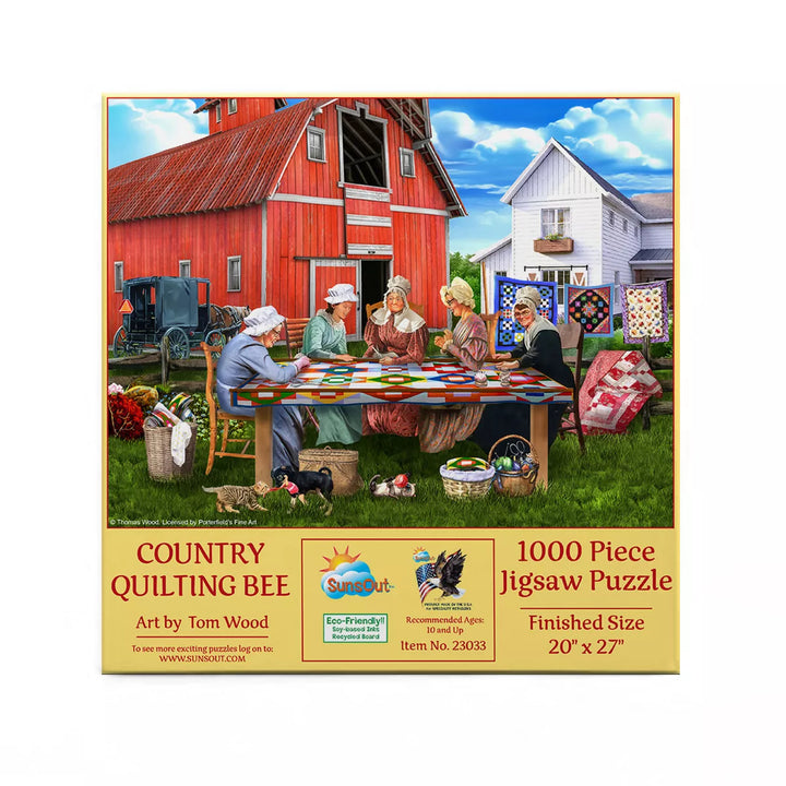 Sunsout Country Quilting Bee 1000 Pc Jigsaw Puzzle 23033