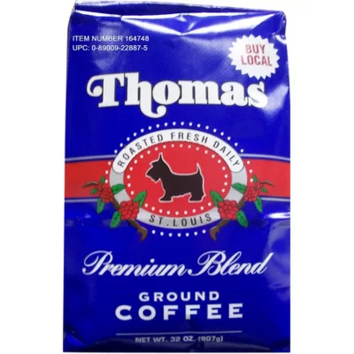 Thomas Premium Blend Ground Coffee, 32 Oz.