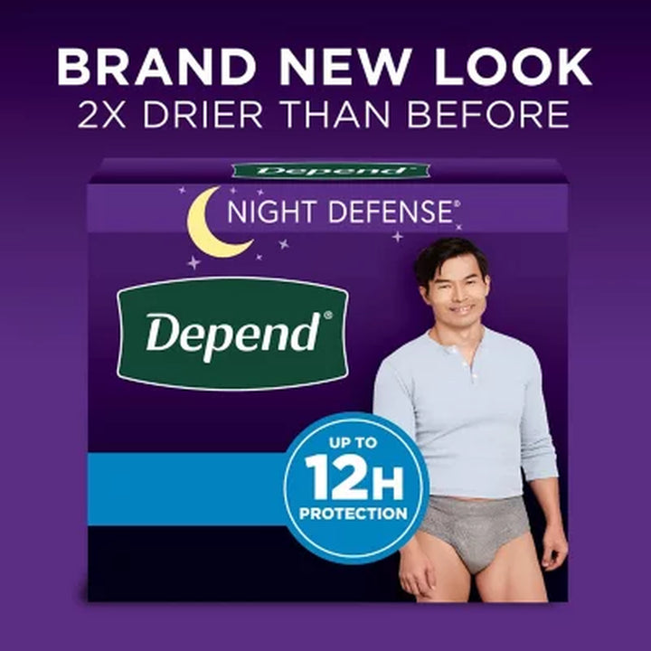 Depend Night Defense Adult Incontinence Underwear for Men - Choose Your Size