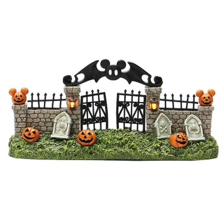 Disney 9Pc Resin LED Musical Halloween Village Set