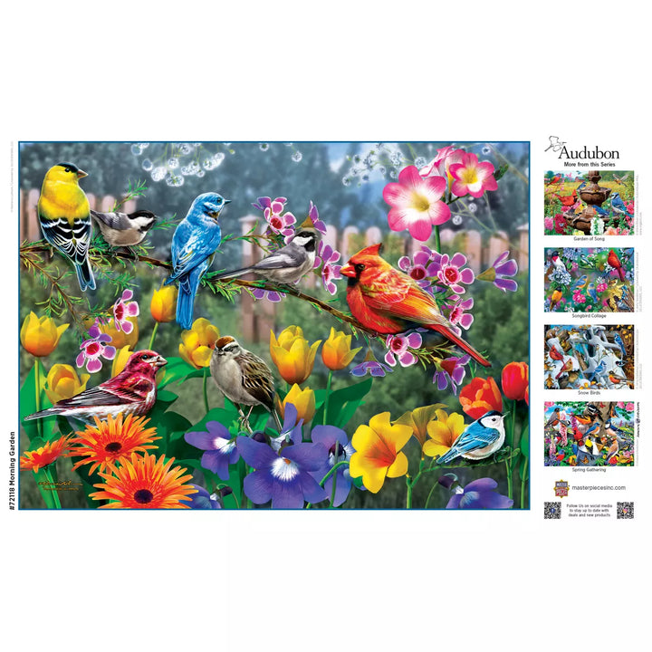 Masterpieces 1000 Piece Jigsaw Puzzle for Adults - Morning Garden - 19.25"X26.75".