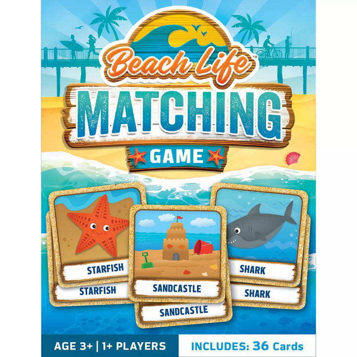 Masterpieces Officially Licensed Beach Life Matching Game for Kids and Families.