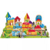 Hape City Building Blocks Colored Wooden Playset with Playscape, Market, Hospital, Bus Station, and Townspeople, for Ages 3 and Up, 145 Piece Set