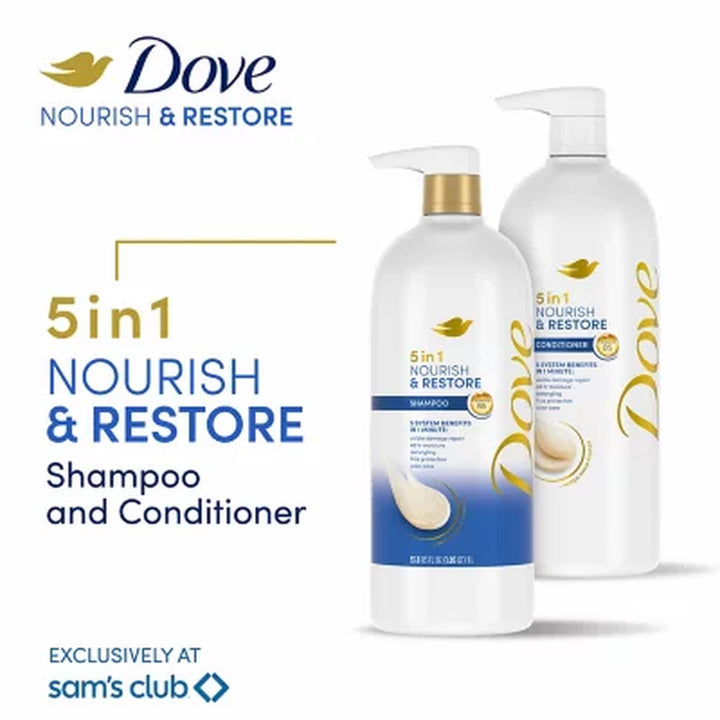 Dove Nourish & Restore 5-In-1 Conditioner, 33.8 Oz.