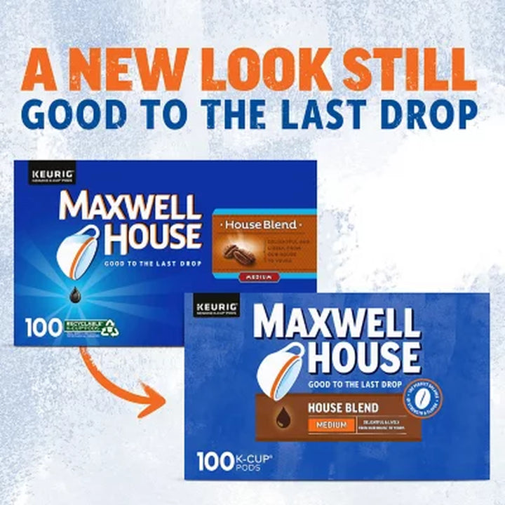 Maxwell House Medium Roast K-Cup Coffee Pods, House Blend 100 Ct.