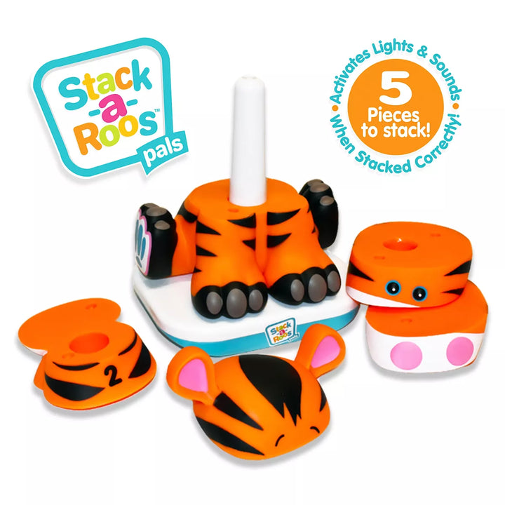 Stack-A-Roos Baby Tiger Stacking Animal STEM Toy for Toddlers