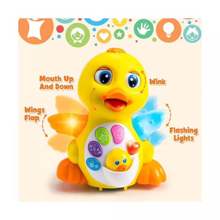 Baby Toys Duck, Infant Musical Toys, Tummy Time Toys with Music , Learning Toys, Dancing Duck Crawling Baby Toy, Baby Easter Basket Stuffers Gifts