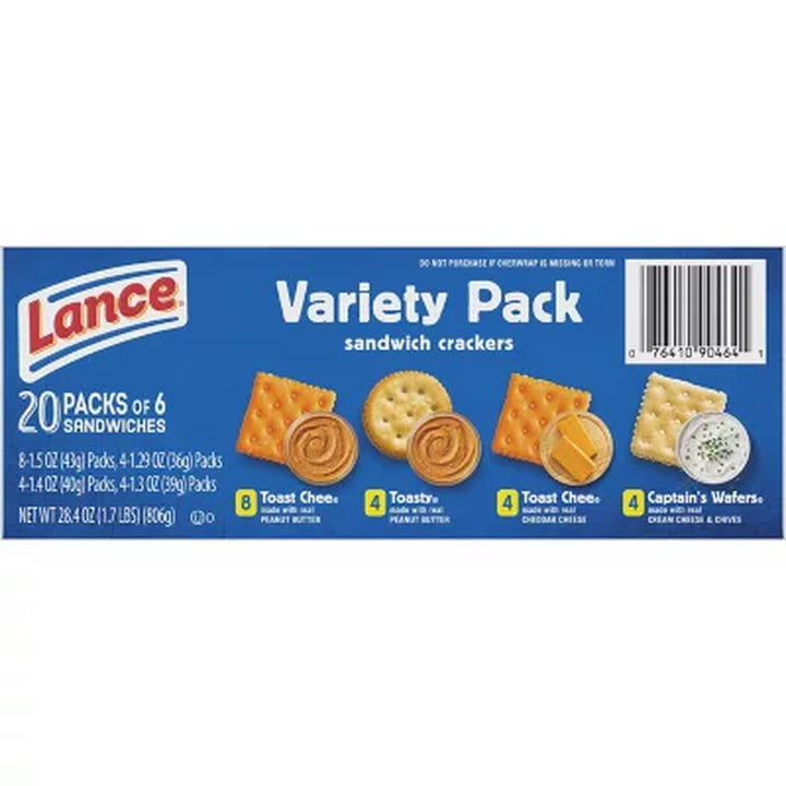 Lance Sandwich Crackers Variety Pack 40 Pk.