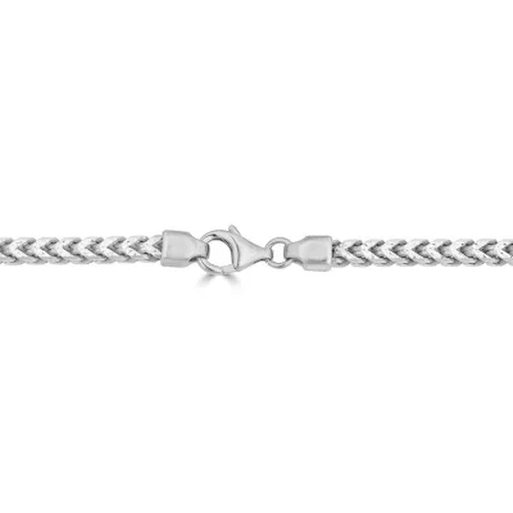 Italian Sterling Silver Diamond-Cut Franco Chain Necklace, 24"
