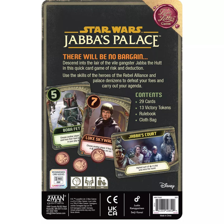 Jabba'S Palace: a Love Letter Card Game