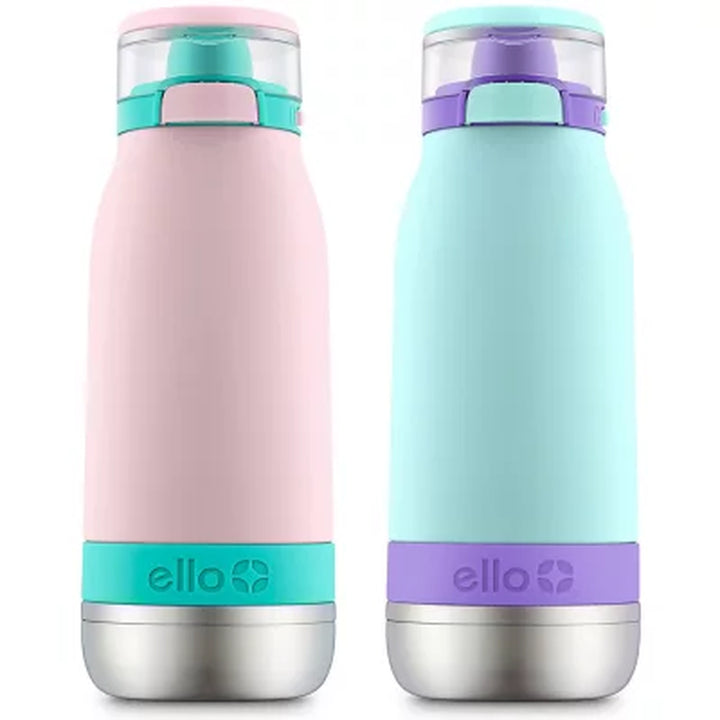 Ello Emma 14 Oz. Stainless Steel Water Bottle, 2 Pack (Assorted Colors)