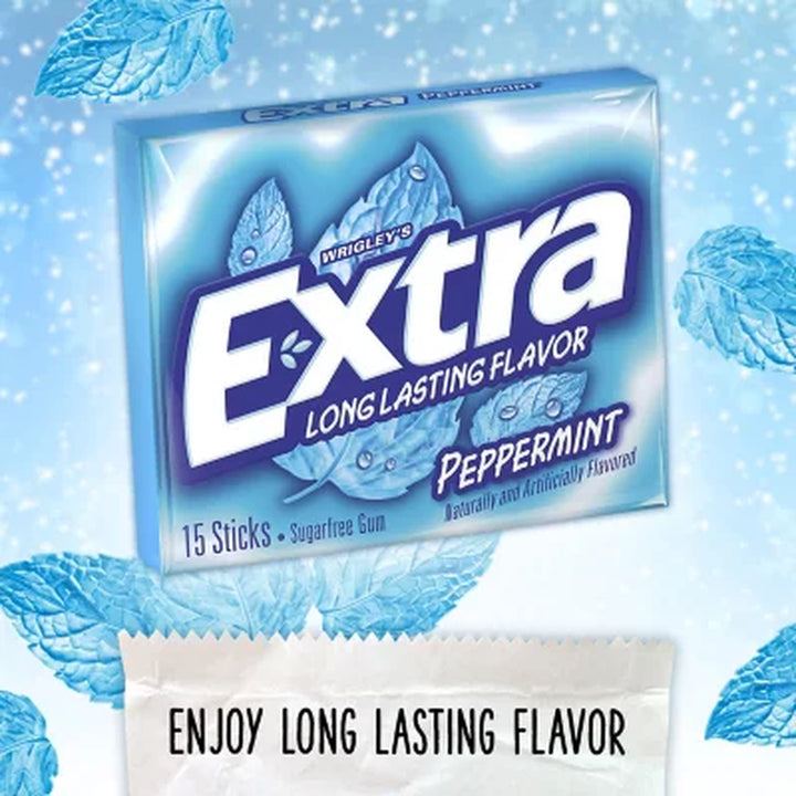 Extra Peppermint Sugar Free Chewing Gum Bulk Pack 15 Ct., 10 Pk.