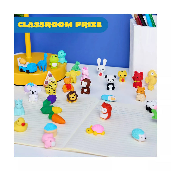 144/72/36 Pcs Animal 3D Erasers, Mini Pencil Erasers for Kids, Puzzle Take Apart Eraser, Classroom Rewards, Party Favors, Desk Pets, Egg Fillers