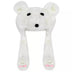 Sophia’S Polar Bear Faux Fur Hat for 18” Dolls, White